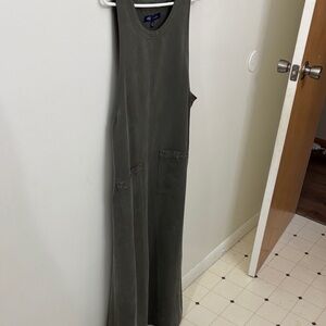 Vintage Pinafore Green Sleeveless Dress